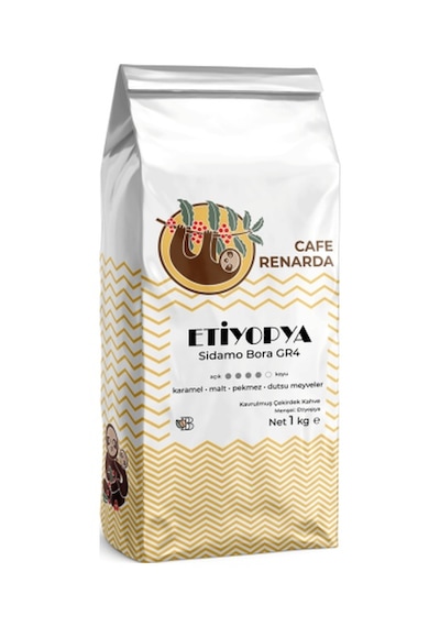 Cafe Renarda Etiyopya Sidamo Bora Kavrulmuş Çekirdek Kahve 1 KG
