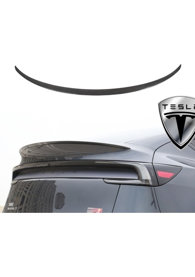 Tesla Juniper Arka Tampon Performance Tip Spoyleri Spoiler Parlak Karbon Kaplama Siyah