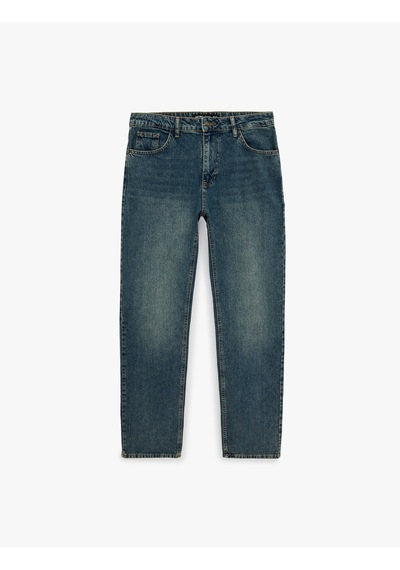Koton Pamuklu Cepli Normal Bel Vintage Straight Fit Jean Pantolon Koyu İndigo 7wam40256nd Koton Pamuklu Cepli Normal Bel Vintage Straight Fit Jean Pantolon Koyu İndigo 7wam40256nd