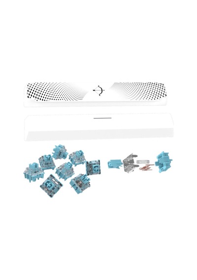 Adara Beyaz/siyah %95 Haimu Linear Pink Switch Hotswap Rgb İngilizce Mekanik Gaming Klavye