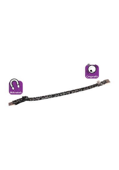 Karlie Manyetik Kedi Tasma 30CM Siyah-Gümüş