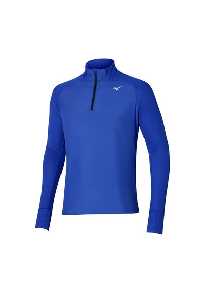 Mizuno Hybrid Erkek Uzun Kollu Yarım Fermuarlı Sweatshirt Mavi