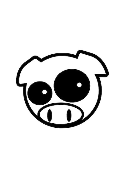 Rally Pig Sticker Oto Motor Laptop Duvar Folyo Sticker 10x8 Cm