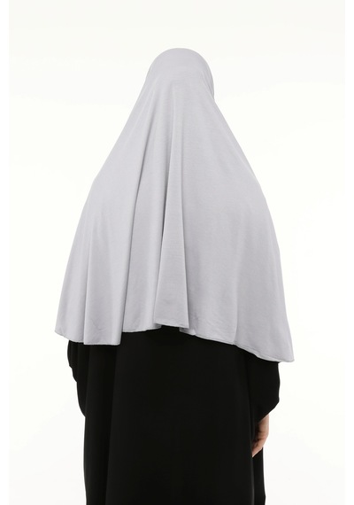 Altobeh Hazır Türban Peçeli Pratik Eşarp Tesettür Nikaplı Hijab - Namaz Örtüsü Sufle 3xl - Gri Gri