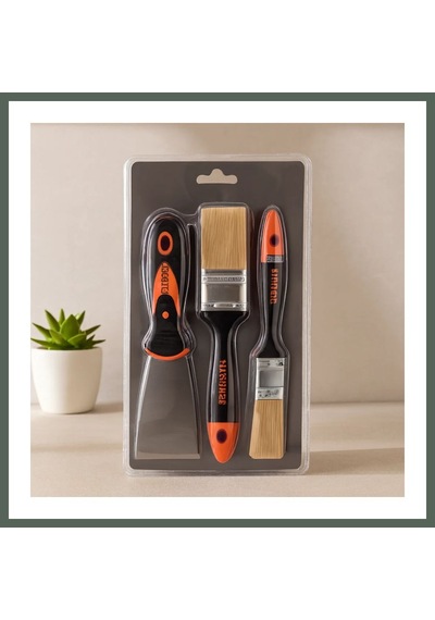 Bezos Boyacı Seti 3 Parça 50 Mm Spatula Ve 2 Kestirme Fırça Bzstk