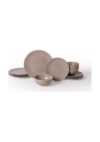 Keramika Taupe Kera Yemek Takımı 12 Parça 4 Kişilik 594 Kahverengi