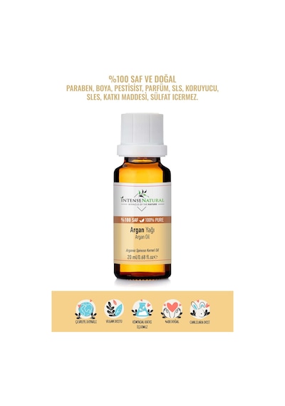 Intense Natural Argan Yağı Soğuk Sıkım 20 ML