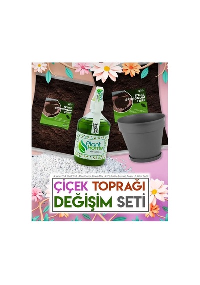 Çiçek Toprağı Değişim Ve Bakım Seti Bitki Toprağı Böcek Sinek Yapmayan Özel Bakım Seti 1