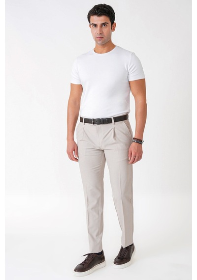 Comfort Fit Rahat Kalıp Pileli Esnek Pamuklu Çizgili Taş Jogger Pantolon P 1218 Comfort Fit Rahat Kalıp Pileli Esnek Pamuklu Çizgili Taş Jogger Pantolon P 1218