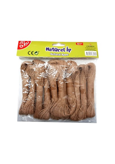 Bubu Natural Jüt Hasır İp 12 Li