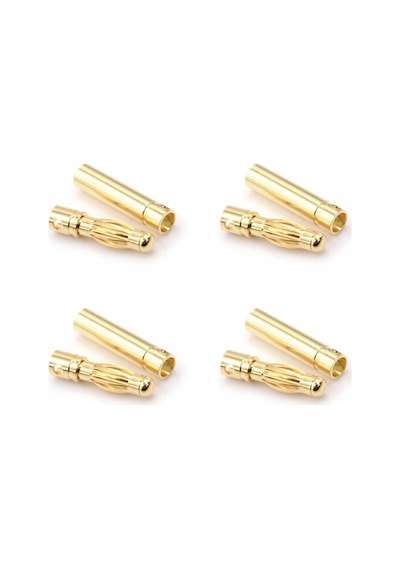 4 Çift 4mm Altın Kaplama Banana Dişi Erkek Soket 40A Pil Batarya Lion Bullet Plug Kablo Konnektör