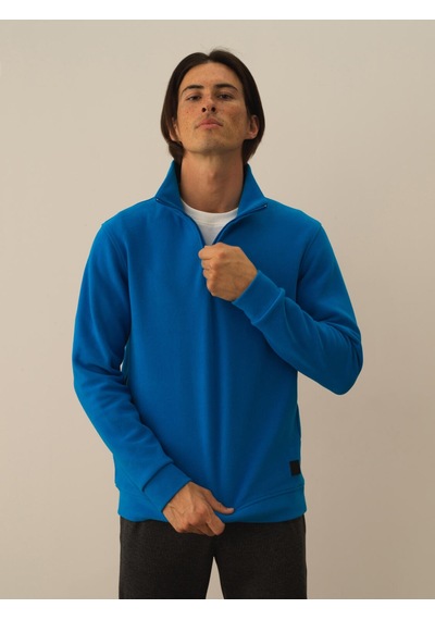 Xint Mavi Pamuk Dokulu Regular Fit Sweatshirt 300290