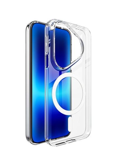 Caseonn Huawei Pura 80 Pro Kılıf Magsafe Özellikli Sararmaz Kristal Sert Kapak Şeffaf