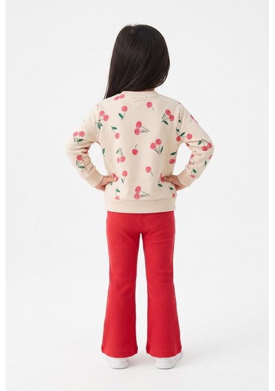 Minipomes Kız Bebek Little Cherry Eşofman Takım Pembe