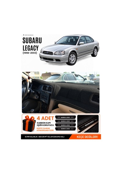 Subaru Legacy 1998-2003 Uyumlu Torpido Koruma, Torpido Örtüsü, Torpido Kılıfı - Siyah