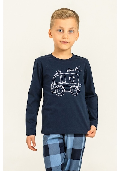 Rolypoly Erkek Çocuk Whoosh Ambulance Lacivert Uzun Kol Pijama Takım Rp3871-c-v2 Rp3871-c-v2