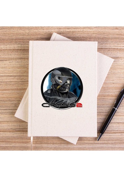 Crysis Masked Warrior Çizgisiz Kanvas Defter Krem