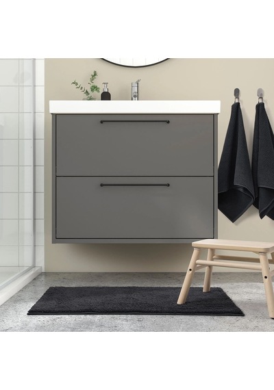 Ikea Backmara Banyo Halısı Paspas 50 X 80 Cm Siyah