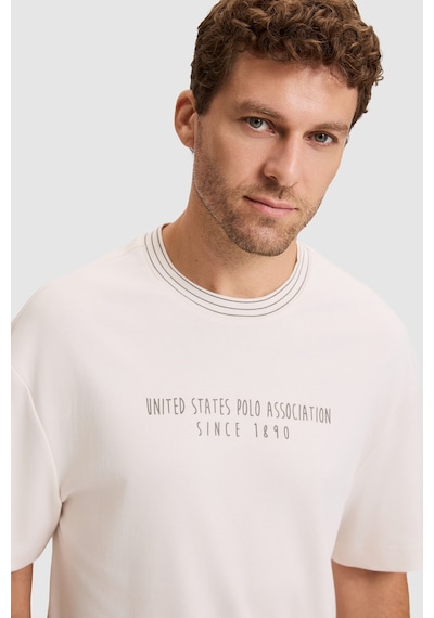 U.S. Polo Assn. Erkek Krem Tişört 50326976 Vr071