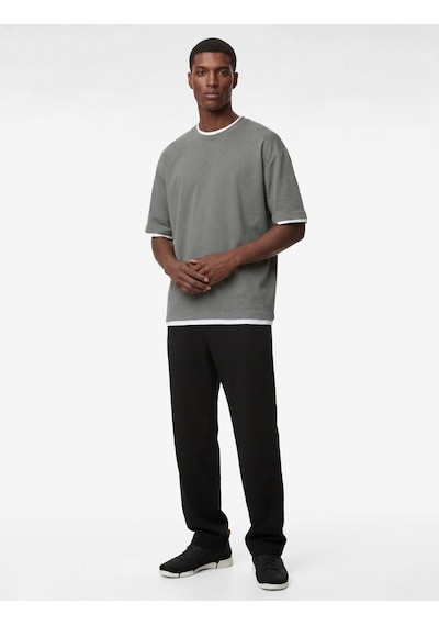 Koton Regular Fit Kısa Kollu Bisiklet Yaka Pamuklu Basic Tişört Yeşil 6sam10287mk
