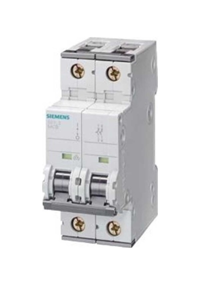 Siemens 5sy5216 7 16a 2 Fazlı Dc Anahtarlı Otomatik Sigorta 10ka C Tipi Yavaş Karakterli