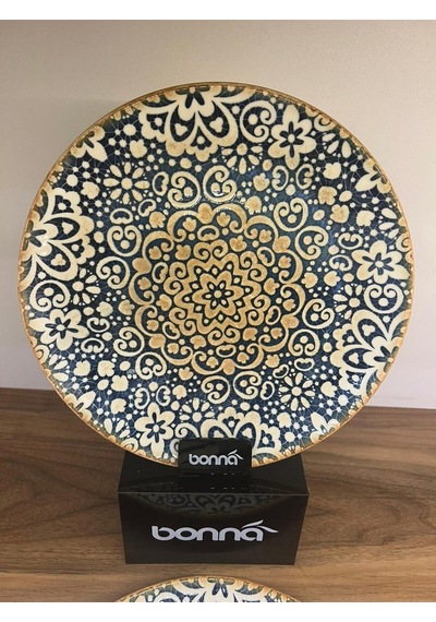 Büyük Düz / Servis Yemek Tabağı/bonna Mandala Desenli Büyük Düz Servis Tabağı Alhambra Gourmet Flat