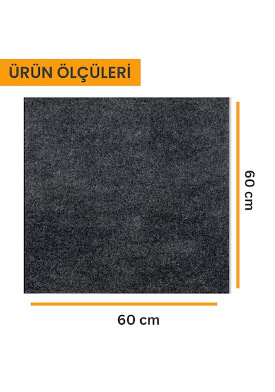 Beylini Çamaşır Makinası Örtüsü Koruma Matı Kaymaz Taban Emici Antrasit