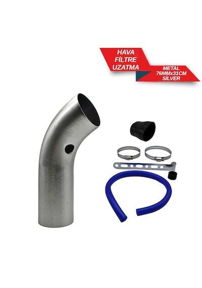 Hava Filtre Uzatma Metal 76 Mm X31 Cm Silver Gri 4686333