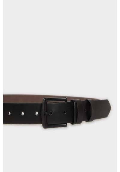 Defacto Erkek Dikdörtgen Toka Suni Deri Jean Kemeri H5069axnsbk27 Siyah-bk27