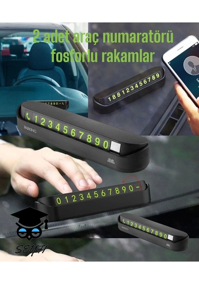 2 Adet Araç Numaratörü Fosforlu Rakamlar