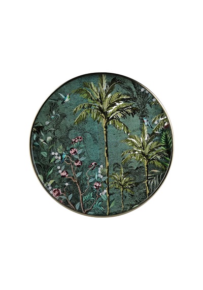 Lucky Art Jungle Dekoratif Tepsi 36cm Lyvu 017 Çok Renkli