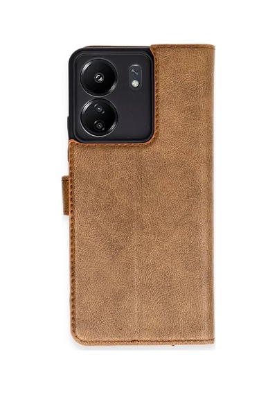 Xiaomi Redmi 13c Kılıf Trend S Plus Kapaklı Kılıf - Taba Çr