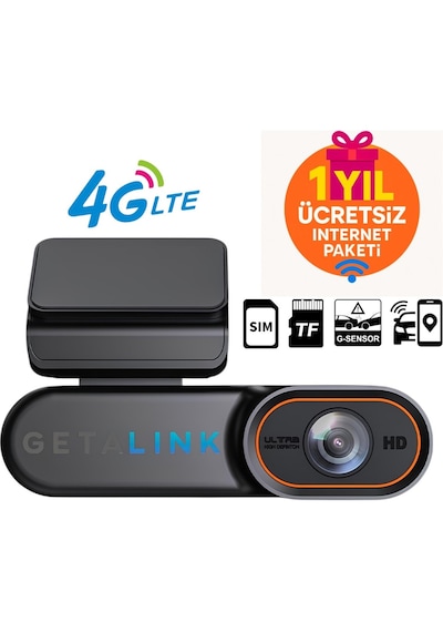 Getalink Zm1 4g Araç İçi Kamera, Konum Takip, Ses Dinleme + 1 Yıl