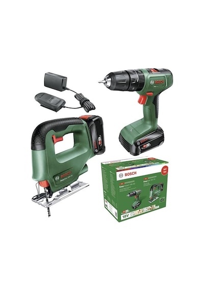 Bosch Akülü Darbeli Matkap DIY Set EasyImpact 18V-40 + EasySaw 18V-70 - 06039D810A