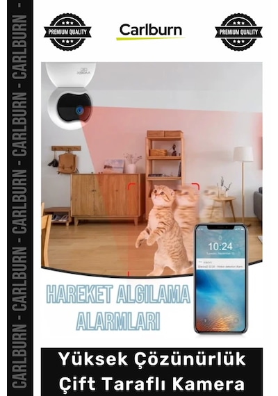 Kamera Ev Güvenlik Karşılıklı Konuşma Hareket Algılama Yüksek Çözünürlük Çift Taraflı Kamera