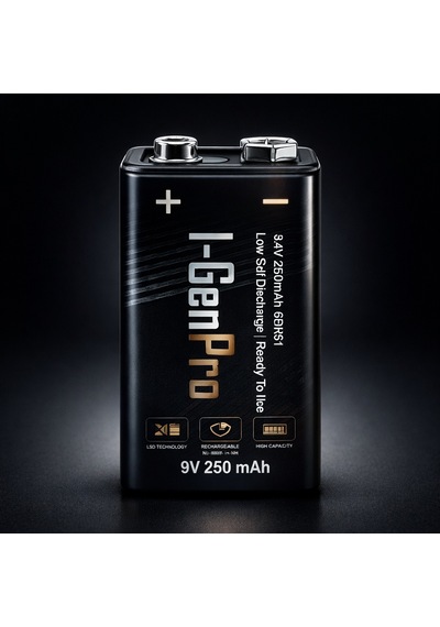 I-gen D925 2'li Aa/aaa/9v Pil Şarj Aleti + 2 Adet 9v Pro 250 Mah 1.2v Ni-mh Şarjlı 9v Pilli Set
