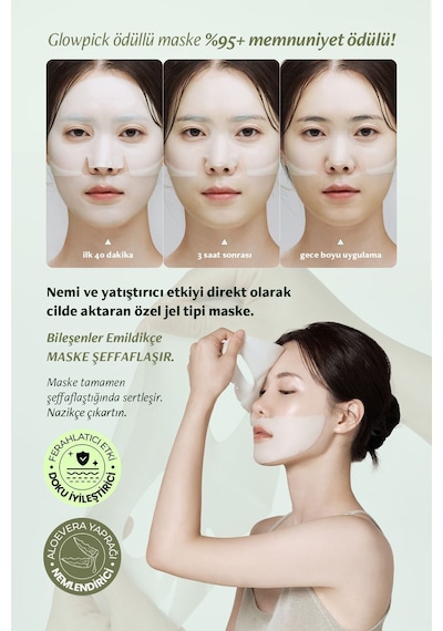 Luvum Şeffaflaşan Kore Eriyen Maske Cica Yatıştırıcı Calming Repair Cica Gel Mask 16 ML