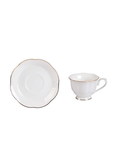 Yeni Bone China Modern Zarif Tasarım Espresso Kahve Fincanları Ve Tabakları Seti 6'li 80 Ml 3 Oz Küçük Beyaz Mini Bardak Seti Altın Kenar Saplı Çok Renkli