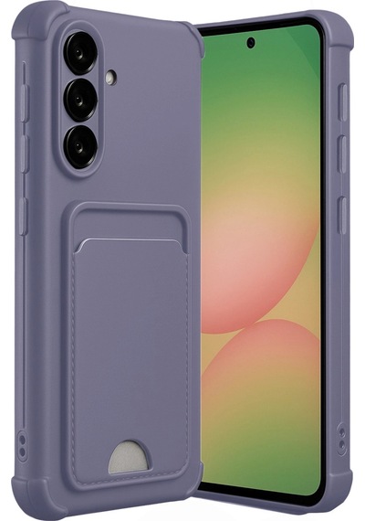 Samsung Uyumlu Galaxy A36 Kılıf Kelvin Kartvizitli Silikon Lila,