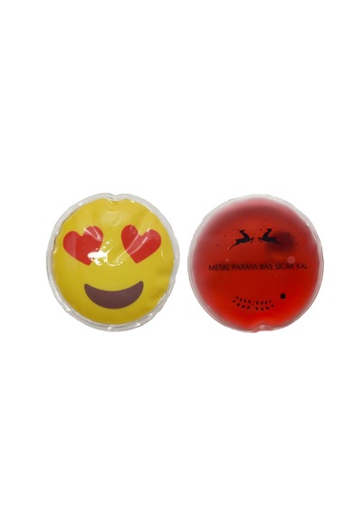 Emoji Kırmızı Ceylan Cep Sobası,el Isıtıcı,2 Adet Sıcak Su Torbas