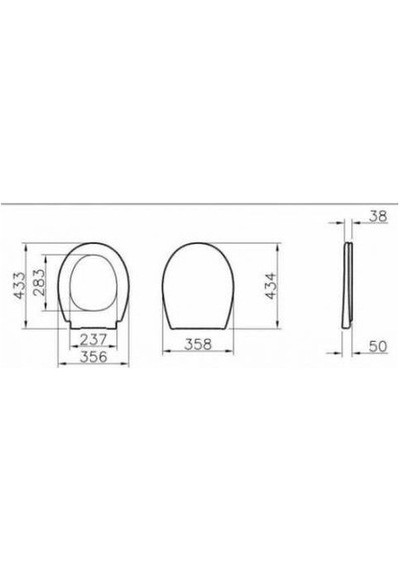VitrA S20 Round 109 - 003 - 909 Universal Klozet Kapağı. Yavaş Kapanı