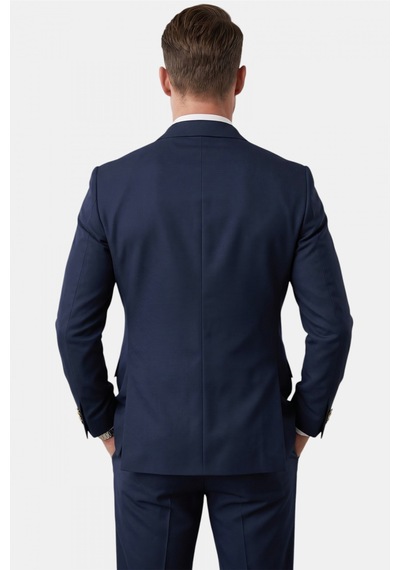 Deepsea Erkek Lacivert Slim Fit Kruvaze Takım Elbise Likralı Çizgili Dokulu Metal Düğmeli 2600820 Deepsea Erkek Lacivert Slim Fit Kruvaze Takım Elbise Likralı Çizgili Dokulu Metal Düğmeli 2600820