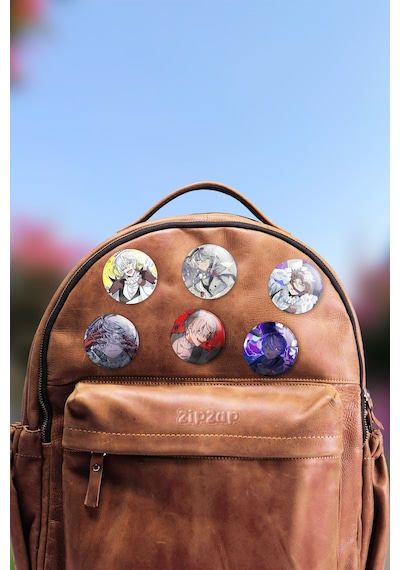Nikolai Gogol Bungou Stray Dogs Çanta Süsü Rozet İğneli Buton Rozet Seti 6 Adet Altılı