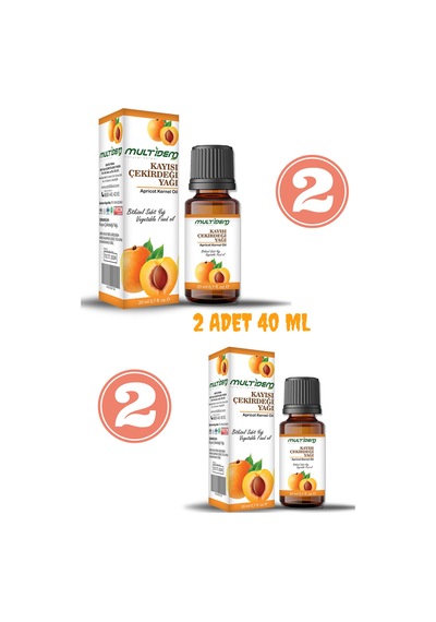 Multidem Kaysı Çekirdeği Sabit Bitkisel Yağ  2x 20 ml