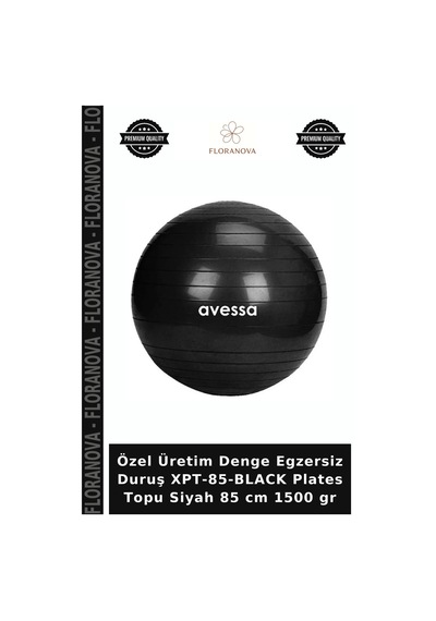 Özel Üretim Denge Egzersiz Duruş Xpt-85-black Plates Topu Siyah 85 Cm 1500 Gr