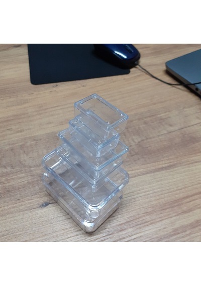 Şeffaf Kapaklı Mini Kutu Seti Boncuk Gravür Mücevher Saklama Kutu