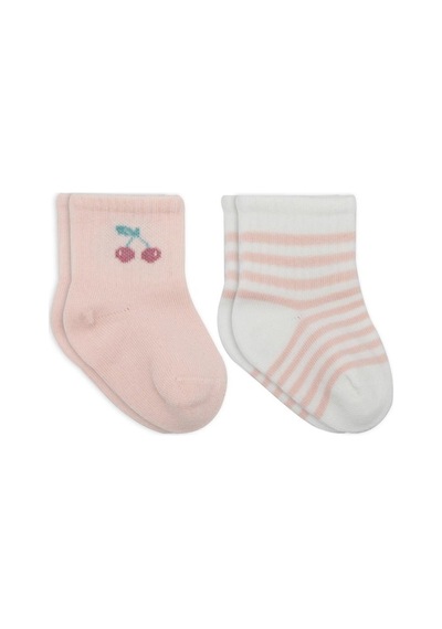 Bistyle 2'li Soket Çorap 10139 Pembe-ekru