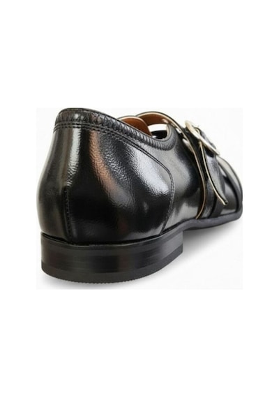 Ne&ve Shoes Siyah Rugan Çapraz Lastikli Tokalı Kadın Günlük Şık Ve Rahat Babet