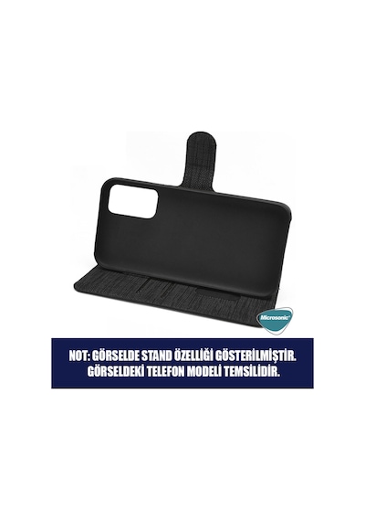 Microsonic Apple Uyumlu iPhone  13 Pro Kılıf Fabric Book Wallet