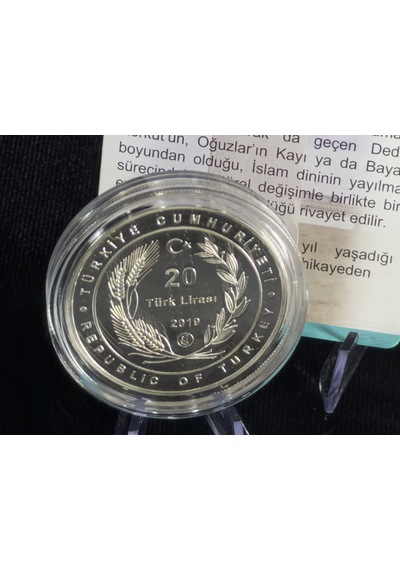 Darphane Dede Korkut 20 Türk Lirası Gümüş Hatıra Sikke